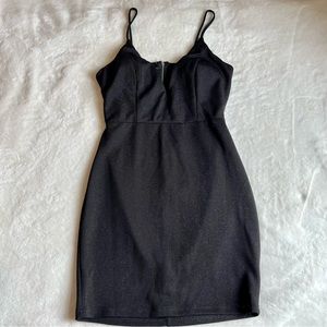 Body con mini dress, color black, size large